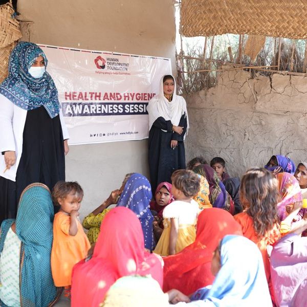 Women at an HDF community health session